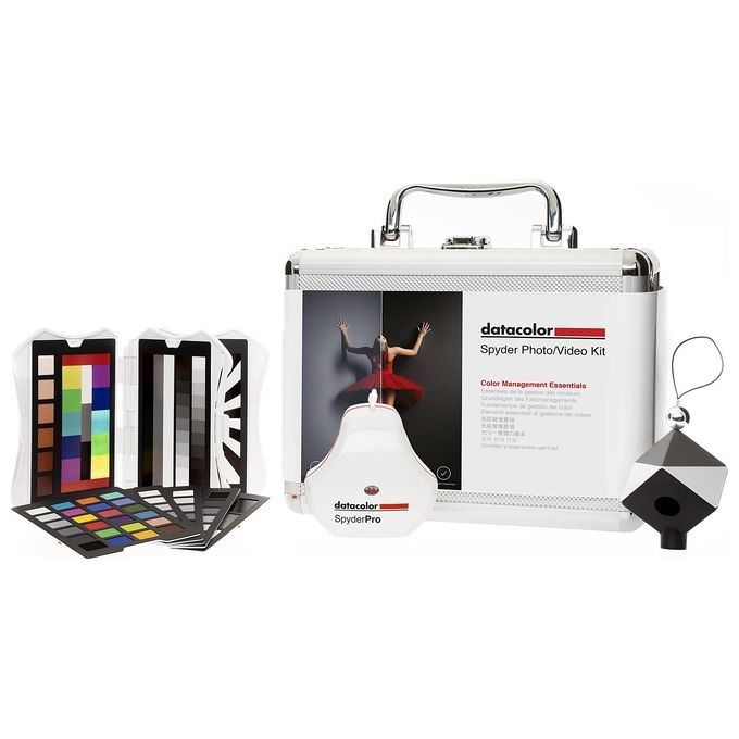 Datacolor Spyder Photo-Video Kit - SpyderPro Spyder Cube Spyder Checkr Video e Spyder Checkr Photo Card Set fornito in una custodia in metallo - Gestione del colore per fotografi e videografi