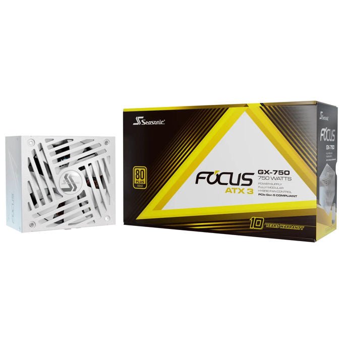 Seasonic FOCUS GX-750 V4 White Edition Alimentatore 750W ATX3.0 80 PLUS Gold Completamente Modulare colore Bianco