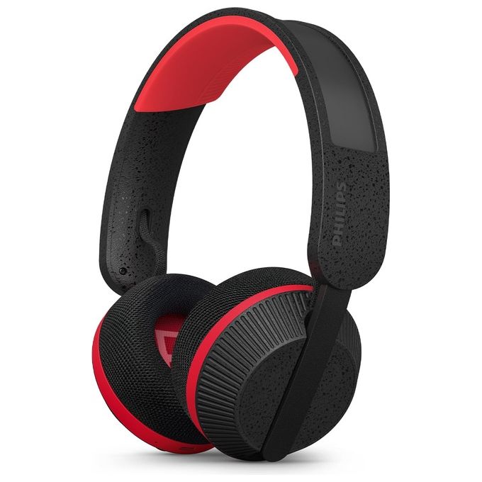 Philips TAA6219BK-00 Cuffie Bluetooth Wireless a Padiglione Microfono Integrato colore Nero-Rosso serie 6000