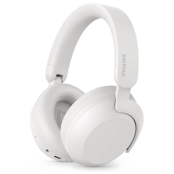 Philips TAH6000WT-00 Cuffie Over-ear con Cancellazione Attiva del Rumore Bluetooth 6.0 80 ore di autonomia colore Bianco