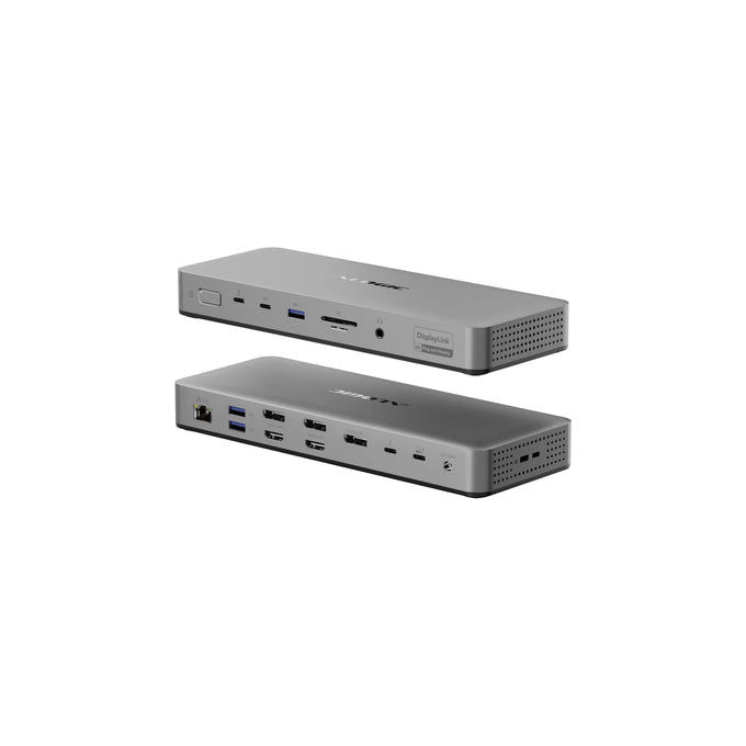 Alogic TB4DU4 Docking Station Thunderbolt con 2 HDMI 1 DisplayPort 2 Thunderbolt 4 Lettore SD-MicroSD Alimentazione 96 W colore Grigio Nero