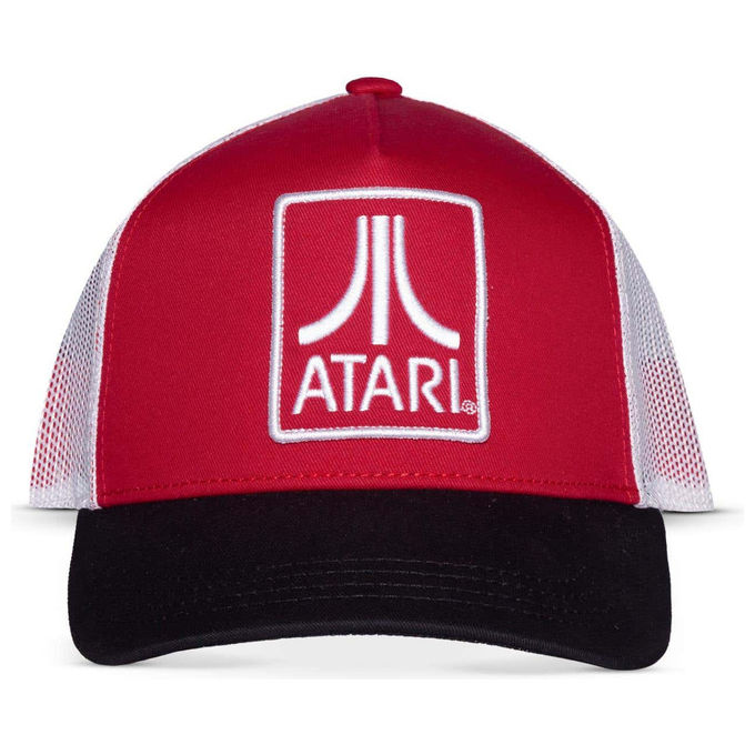 CLD TC267427ATA Atari Berretto trucker classico da uomo 50% cotone 50% poliestere colore Nero Rosso Bianco