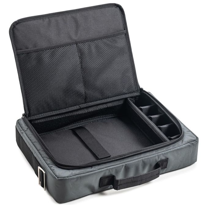 B and W International TEX.162 Borsa per PC Portatile con Divisorio Grigio