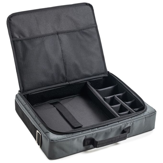 B and W International TEX.210 Borsa per PC Portatile con Divisorio Grigio
