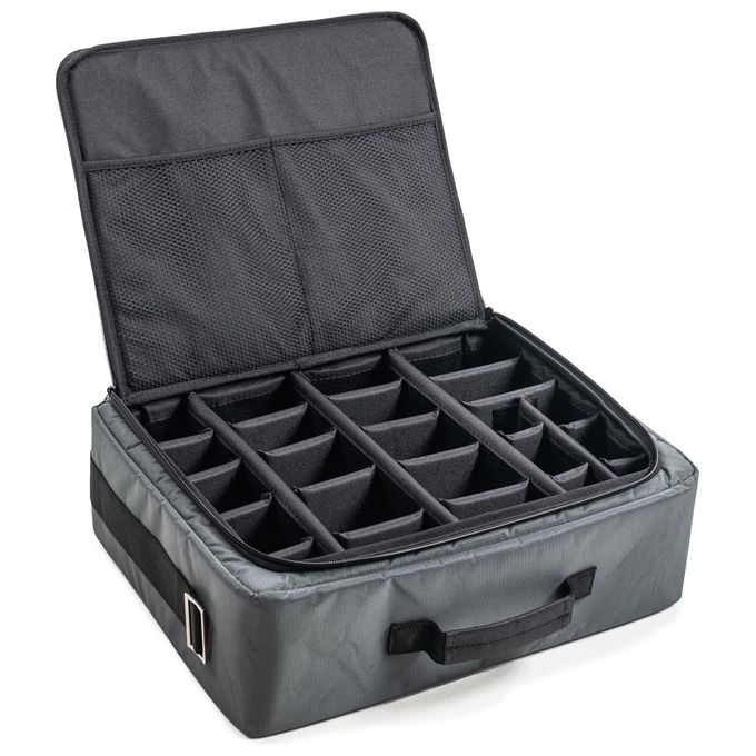 B and W International TEX.326 Borsa per Fotocamera con Divisorio Grigio