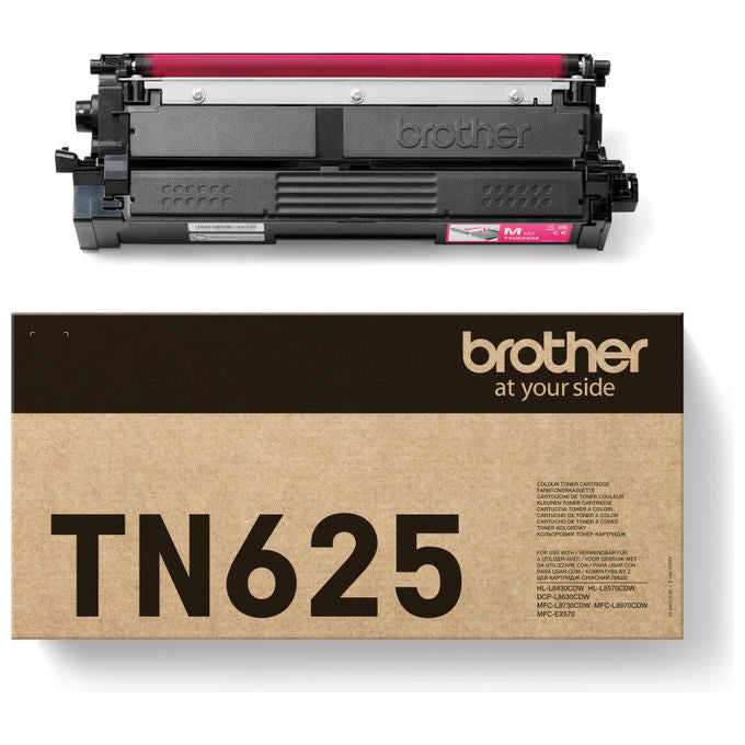 Brother TN-625M Cartuccia Toner Originale Magenta Resa 1800 Pagine per HL-L8430CDW HL-L8570CDW MFC-L8730CDW MFC-L8970CDW colore Magenta
