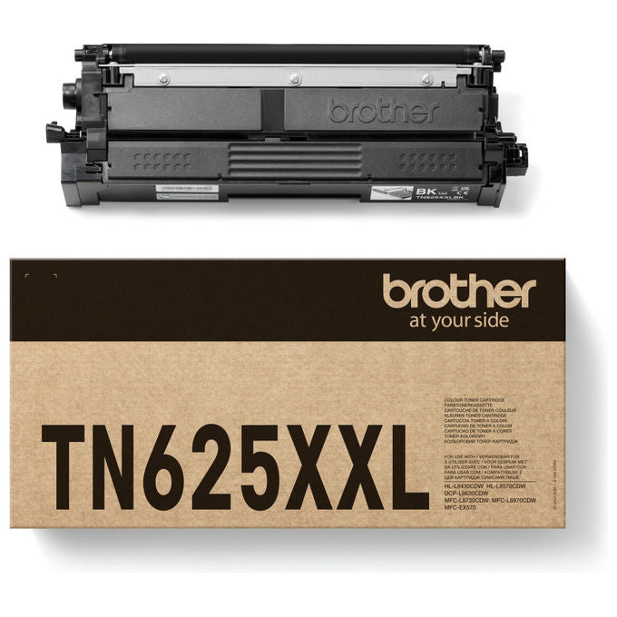 Brother TN-625XXLBK Cartuccia Toner Originale Nero Resa 7500 Pagine per Modelli HL L8430CDW L8570CDW MFC L8730CDW L8970CDW colore Nero