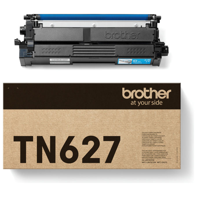 Brother TN627C Toner Originale Ciano fino a 10000 pagine per HLL8570CDW e MFCL8970CDW colore Ciano