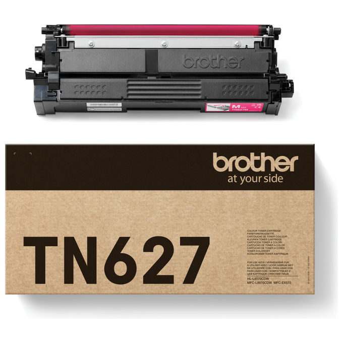 Brother TN627M Toner Originale Magenta fino a 10000 pagine per stampanti HLL8570CDW e MFCL8970CDW colore Magenta