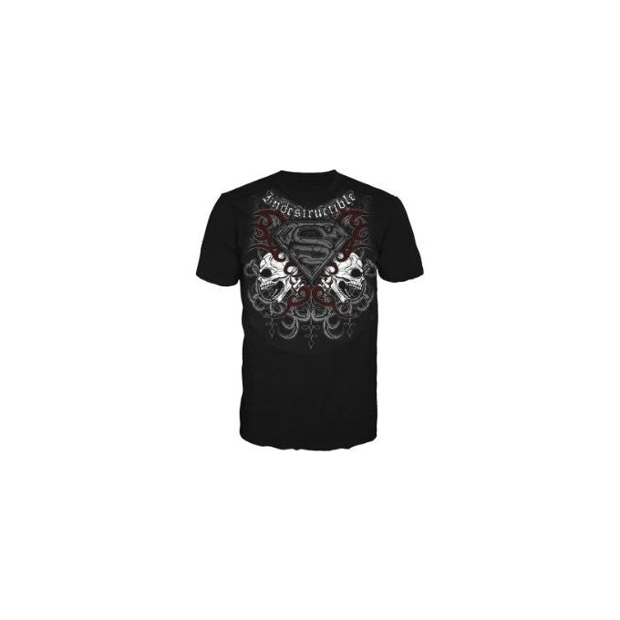 Bioworld T-Shirt Superman Indistruttibile Nero Taglia S