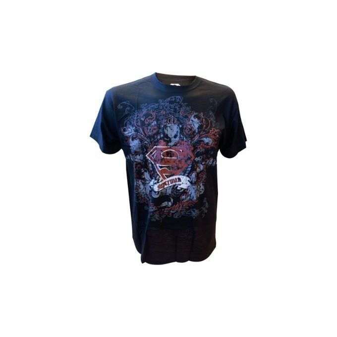Bioworld T-Shirt Superman Dark Logo Nero Taglia S