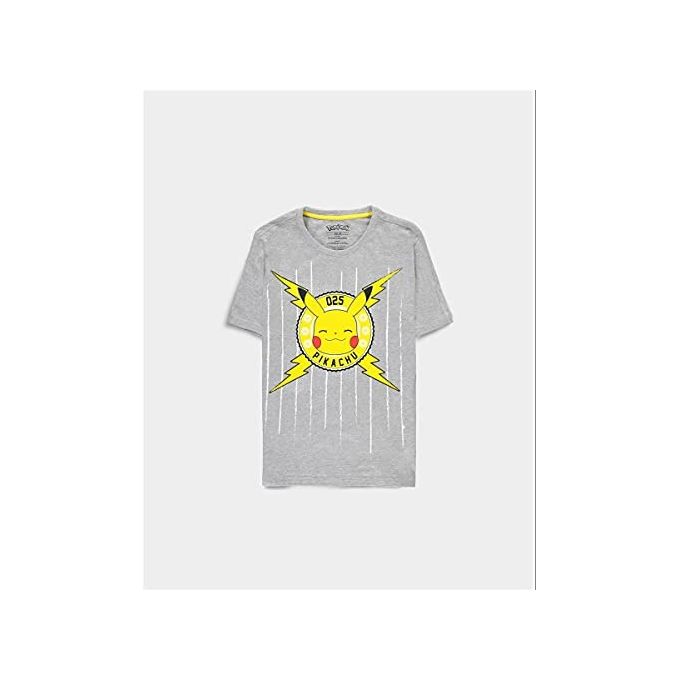 Difuzed T-Shirt Pokemon Fun Pika Grigia Taglia XXL