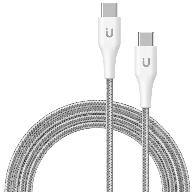 Tunit Cavo Dati Ricarica e Trasferimento Usb-C - Usb-C 60W 1mt Bianco