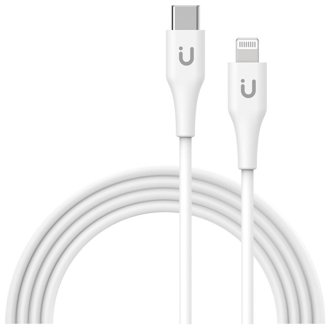 Tunit Cavo Dati Ricarica e Trasferimento Usb-C - Lightning 1mt Bianco
