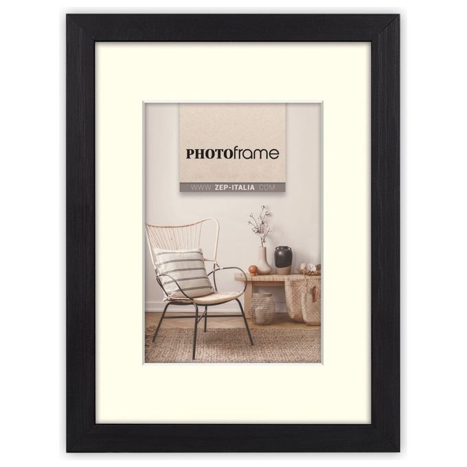 Zep Portafoto Malmo Black 15x20-20x30cm in Legno con Passepartout