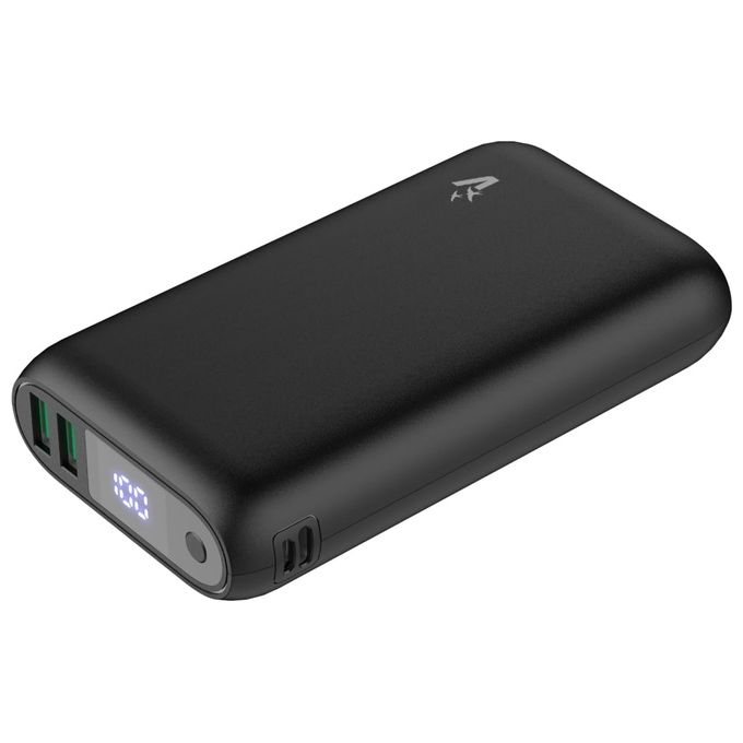 Vultech Powerbank con Schermo Lcd 20000mAh Usb e Type C Quickcharge 3.0 Nero