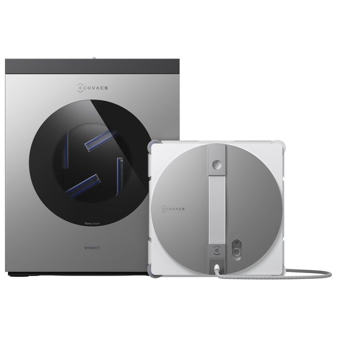 Ecovacs W3 OMNI Robot Lavavetri con Stazione Multifunzione Lavaggio Automatico del Panno Pulizia Intelligente fino al Bordo Nebulizzazione a Triplo Ugello Controllo tramite App colore Nero