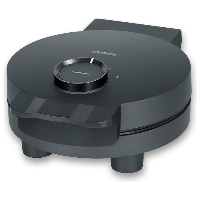 Severin WA2116 Waffeleisen Potenza 1000 W Materiale Acciaio inossidabile Regolazione Temperatura Indicatore di Prontezza Design Compatto colore Nero