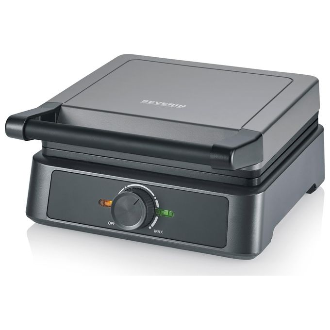 Severin WA 2125 Piastra per Waffle 2 Waffle 1600 W Rivestimento Antiaderente Termostato Regolabile Colore Antracite Nero