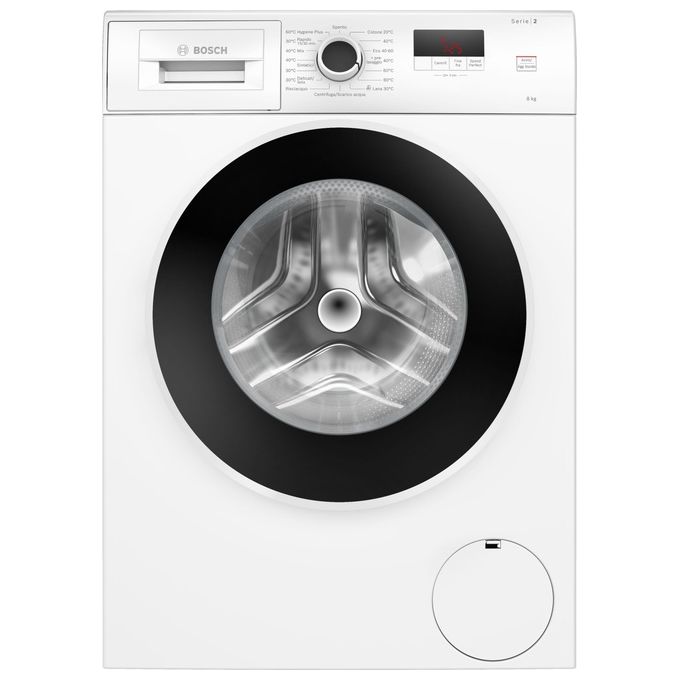 Bosch WGE03201IT Lavatrice Caricamento Frontale 8 Kg 1200 rpm Classe A Hygiene Plus (84.8x61.0x60.0 cm) colore Bianco