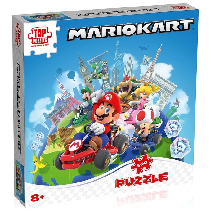 Winning Moves Top Puzzle Mario Kart in Giro per il Mondo 500 Pezzi