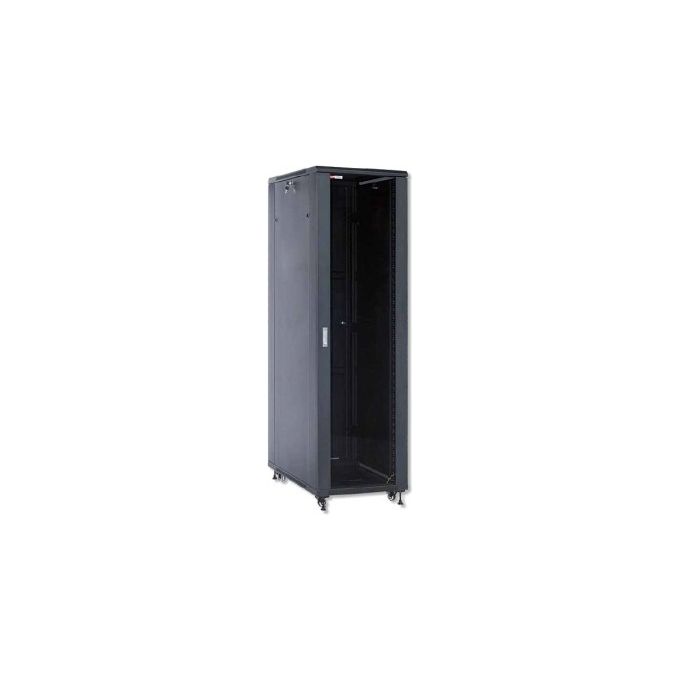 WP Rack WPN-RNA-32808-B Serie RNA Armadio Rack 32U Porta in Vetro Temperato Capacita' 800 Kg 800x800 mm colore Nero