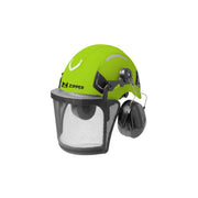 Zipper ZI-FHPROFI Casco Forestale Professionale con Visiera e Cuffie Antirumore Regolabile 53-64 cm colore Verde chiaro