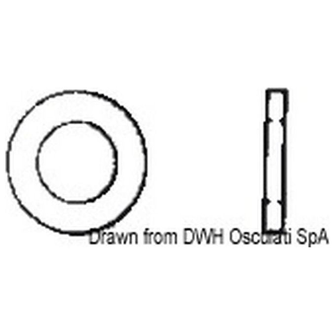 Rond.piane larga 4X12 AISI 304 ROND4X12 A2-9021A-04X012