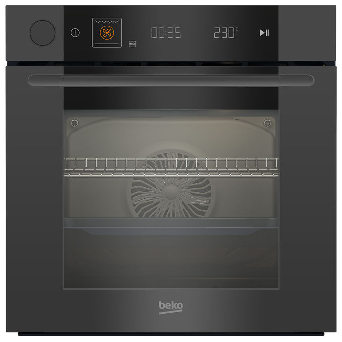 Beko, Forno multifunzione vapore assistito, 72 litri, 15 funzioni, Pulizia Shine, Bianco+Ambra