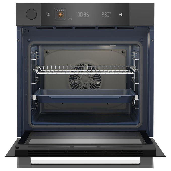Beko, Forno multifunzione vapore assistito, 72 litri, 15 funzioni, Pulizia Shine, Bianco+Ambra