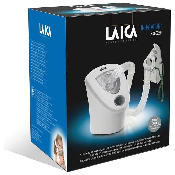 Laica MD6026 Aerosol a Ultrasuoni Portatile per Adulti e Bambini Silenzioso Bianco