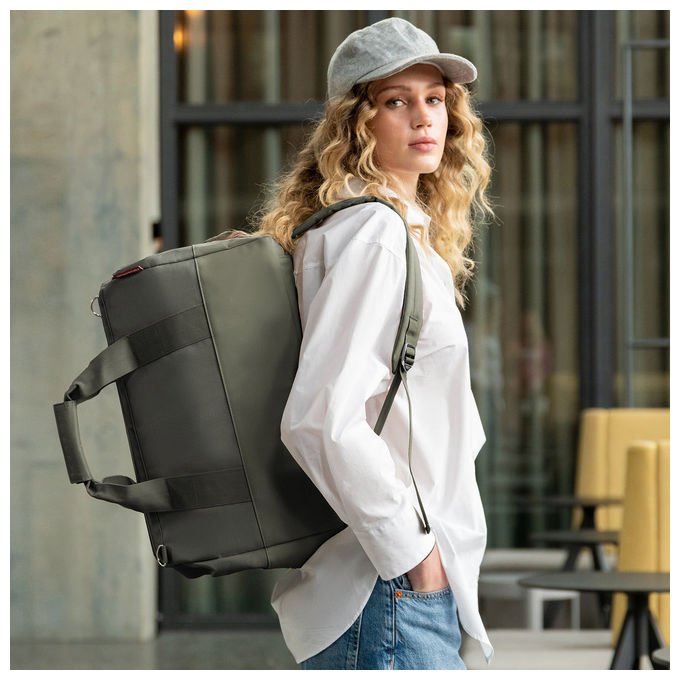 Reisenthel 4012013742231 allrounder M Duffel Borsa 23 L Chiusura con Cerniera Tasca Esterna Spallaccio Regolabile Imbottito Colore Moss Green