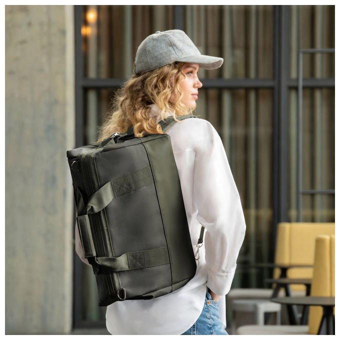 Reisenthel 4012013742231 allrounder M Duffel Borsa 23 L Chiusura con Cerniera Tasca Esterna Spallaccio Regolabile Imbottito Colore Moss Green
