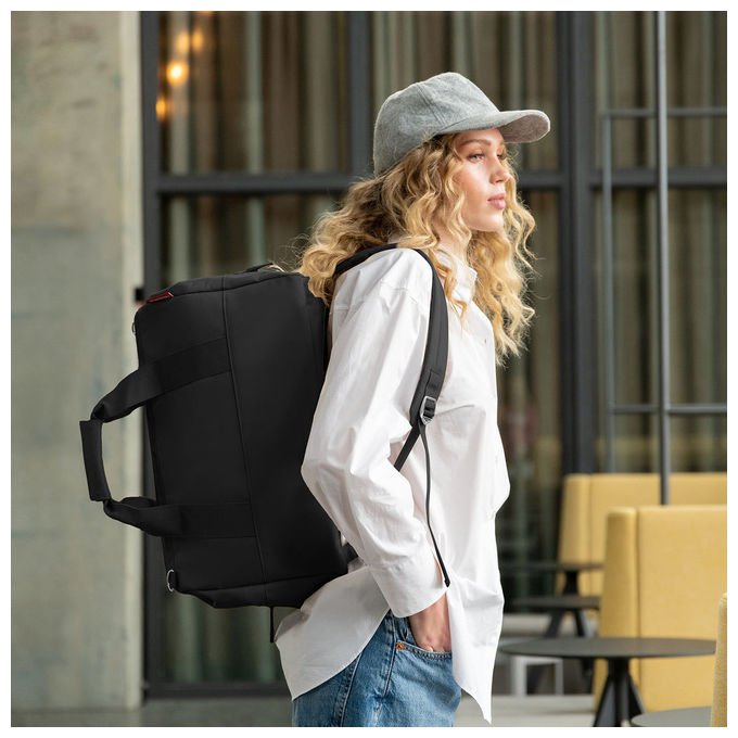 Reisenthel MG7300 allrounder M borsa duffel 23 l con funzione zaino e 4 tasche interne colore Nero