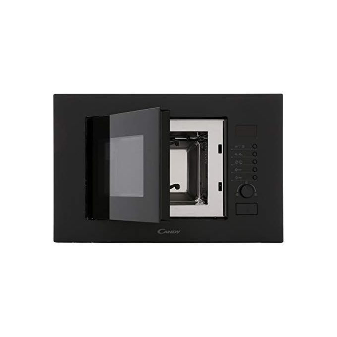 Candy MIC 20 GDFN Forno Microonde a Incasso Capacita' 20 Litri 800 W 3 tipi di cottura Potenza Grill 1000 W Contaminuti elettronico con segnale acustico di fine cottura Scongelamento Automatico 60 cm Nero