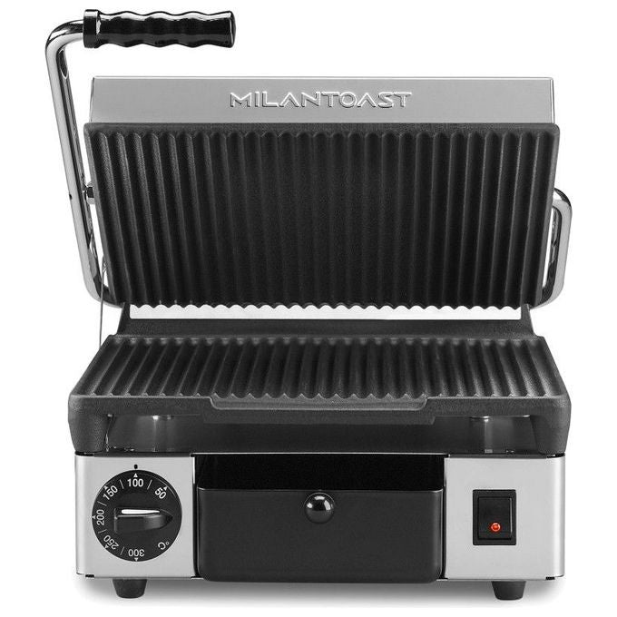 MilanToast 16000 Piastra Elettrica in Ghisa Doppia Inox
