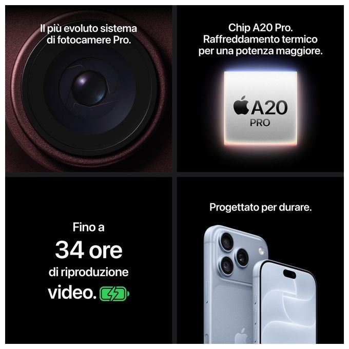 Apple MJRR4QL-A iPhone 18 Pro Smartphone 5G OLED 6.3'' 256 GB 48 MP 18 MP colore Borgogna