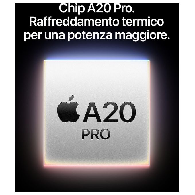 Apple MJRT4QL-A iPhone 18 Pro 256 GB Display ProMotion 6,3'' Fotocamera 48MP Chip A20 Pro colore Glacier