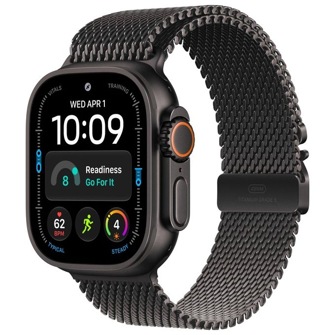 Apple MK0Q4ZM-A Cinturino Apple Watch Loop in Maglia Milanese 49 mm Magnetico Regolabile colore Nero