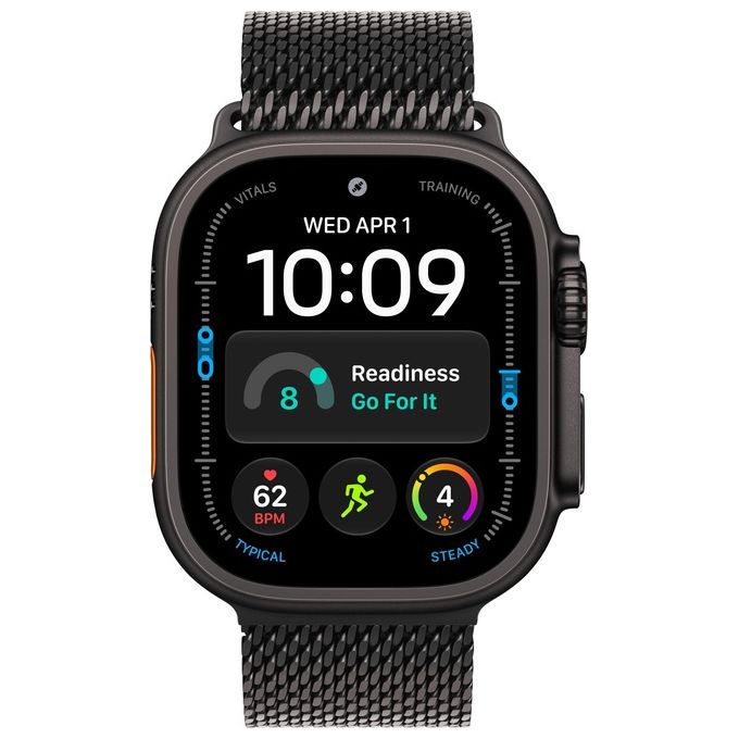 Apple MK0Q4ZM-A Cinturino Apple Watch Loop in Maglia Milanese 49 mm Magnetico Regolabile colore Nero