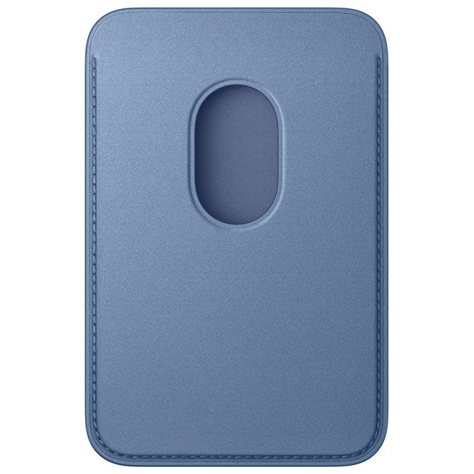 Apple MK9J4ZM-A Portafoglio MagSafe in tessuto FineWoven per iPhone compatibile con funzione Dov'e' colore Azzurro selvatico