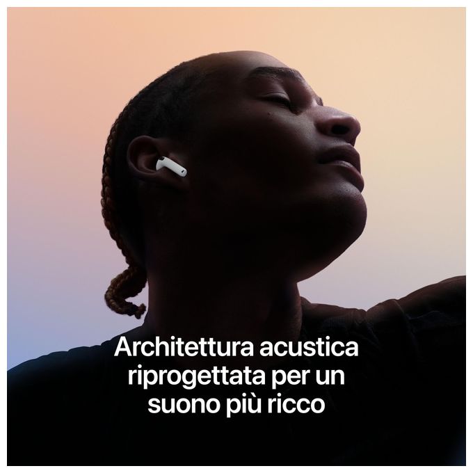 Apple MKFT4ZM-A AirPods 5 Auricolare True Wireless Stereo Bluetooth 5.3 Cancellazione Attiva del Rumore con Custodia di Ricarica Wireless colore Bianco