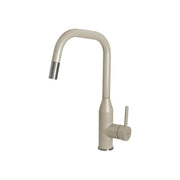 Elleci Dora Plus MKKDRP95 - Miscelatore da cucina monocomando, da incasso, Keratek, canna girevole con doccetta estraibile, 38 cm, Champagne
