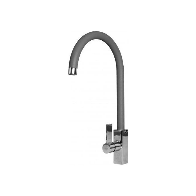 Elleci Rain MMKRAI73 - Miscelatore da cucina monocomando, da incasso, Metaltek Titanium, canna girevole, 40 cm, Titanium