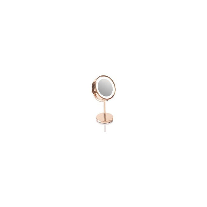 Rio MMST Specchio cosmetico da trucco LED ingrandimento 1x 5x doppia faccia colore Oro Rosa