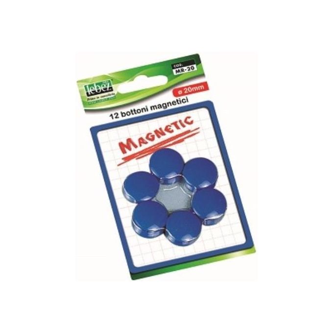 Lebez Bottoni Magnetici 20mm Blister 12 Pezzi
