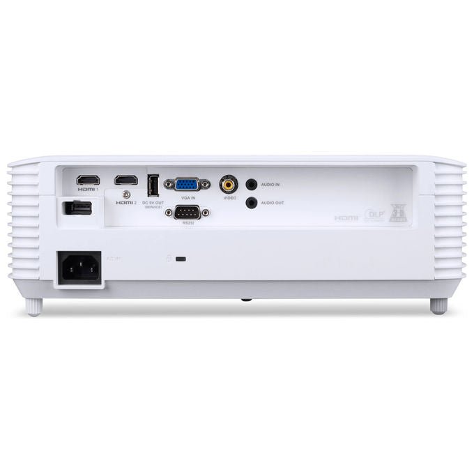 ACER P1258i videoproiettore DLP, XGA 1024x768, 4800 ANSI lumen, Wi-Fi, correzione trapezoidale automatica, Bianco