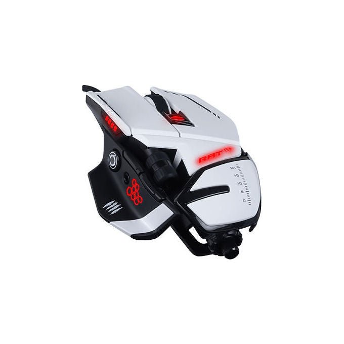 Mad Catz MR04DCINWH000-0 R.A.T. 6+ Mouse Gaming 12000 DPI RGB 11 tasti colore Bianco