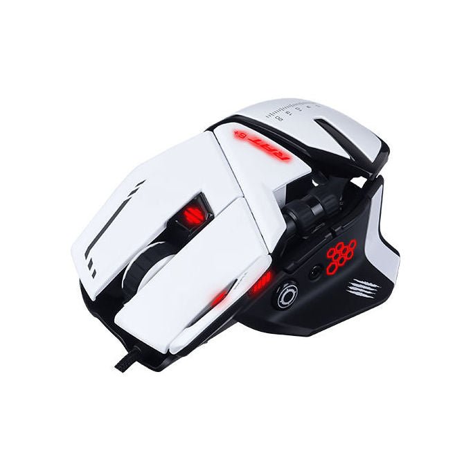 Mad Catz MR04DCINWH000-0 R.A.T. 6+ Mouse Gaming 12000 DPI RGB 11 tasti colore Bianco