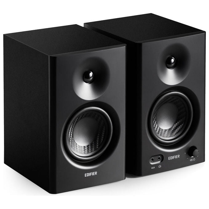 Edifier MR4-BLK MR4 Monitor da Studio Attivi 2.0 Canali 42 W RMS Woofer 4 Pollici Tweeter Cupola di Seta colore Nero